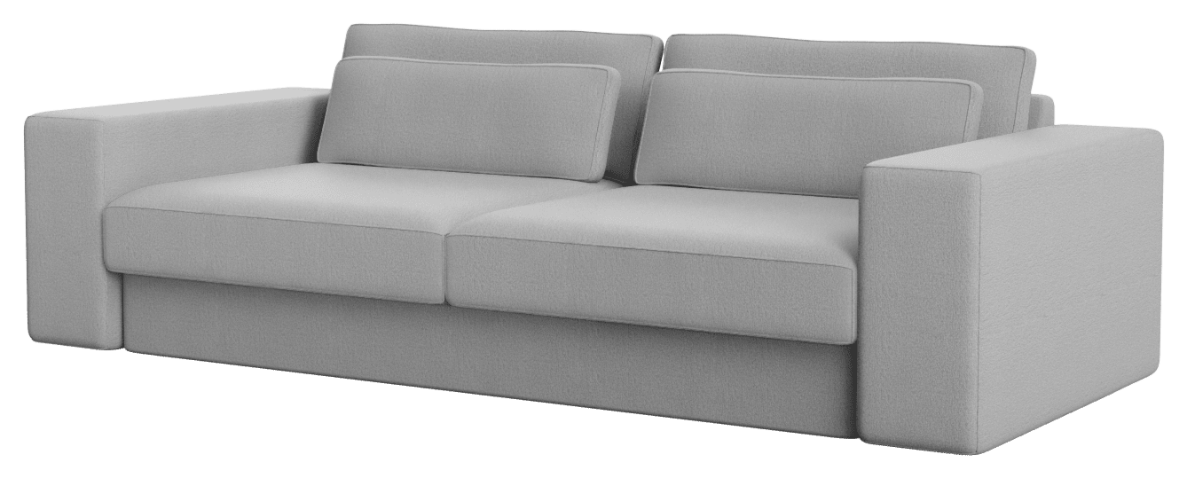 Silver Capucine Minato Sofa by My Store, 2-5 seat modern fabric sofa with plush cushioning and sleek design.