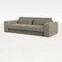 Smokey taupe MINATO sofa by Phoebe in a modern 5-seater design with plush cushions and sleek fabric upholstery.