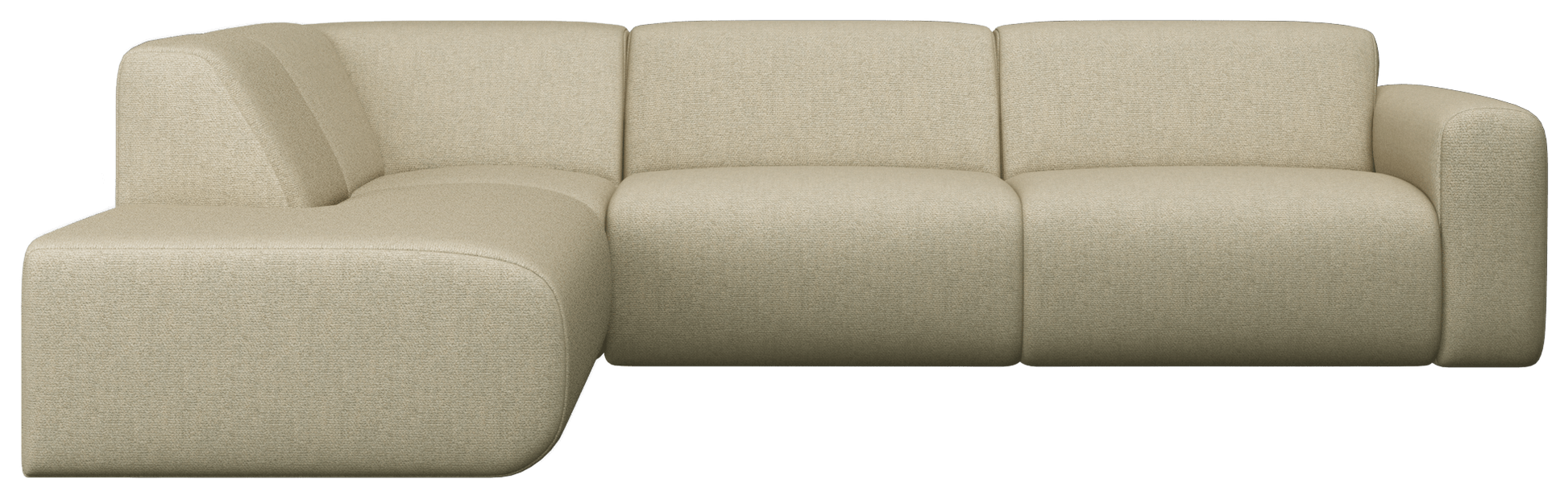 Ivory NOLLIE Monza 00 corner sofa by My Store, left-facing 2-seater sectional with plush cushions and modern design.
