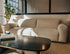 Ivory NOLLIE Monza 00 corner sofa by My Store, left side view showing plush fabric and spacious seating.