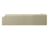 Left corner view of the NOLLIE Monza 00 Ivory sofa, a stylish two-seater corner sofa by My Store in elegant ivory fabric.