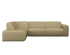 Left corner view of the NOLLIE Monza 06 beige sofa, a stylish two-seater corner sofa by My Store.