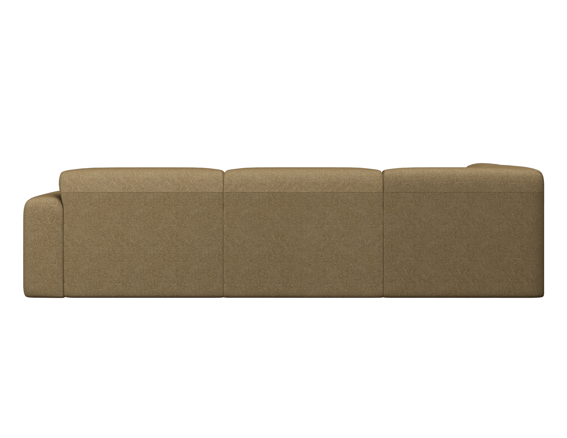 NOLLIE Monza 07 Earth corner sofa from My Store, left side view showing plush fabric and spacious seating.