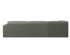 Grey NOLLIE Teddy 03 corner sofa by My Store, left-facing 2-seater sectional with plush fabric and modern design.
