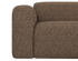 Brown NOLLIE Teddy 04 corner sofa from My Store, left-facing 2-seater sectional with plush upholstery, ideal for modern living rooms.