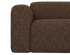Chocolate brown NOLLIE Teddy 09 corner sofa from My Store, left-facing 2-seater sectional with plush fabric and modern design.
