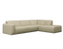 Ivory NOLLIE Monza 00 right corner sofa from My Store, showing plush fabric, right-facing corner design, and modern style.