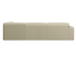Right corner view of the NOLLIE Monza 00 Ivory sofa, a stylish two-seater corner sofa by My Store in light ivory fabric.