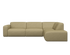Beige NOLLIE Monza 06 corner sofa by My Store, right-facing 2-seater sectional with plush cushions and modern design.