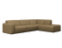 Right corner view of the NOLLIE Monza 07 Earth sofa, a stylish two-seater corner sofa by My Store.