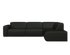 Black NOLLIE Monza 88 corner sofa by My Store, showing the right-side view of the modern 2-seater sofa in a living room setting.