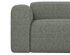 Grey NOLLIE Teddy 03 corner sofa from My Store, right-facing 2-seater sectional with plush fabric and modern design.