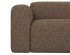 Brown NOLLIE Teddy 04 corner sofa from My Store, right-facing 2-seater sofa with plush fabric and modern design.