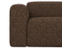 Chocolate NOLLIE Teddy 09 corner sofa by My Store, right-facing 2-seater with plush fabric and modern design in a cozy living room setting.
