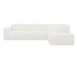 NOLLIE Teddy 98 Ivory right corner sofa from My Store, plush fabric, modern design, showing plush seating and corner configuration.