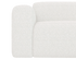 Ivory NOLLIE Teddy 98 corner sofa by My Store, right-facing 2-seater sectional with plush fabric and modern design.