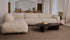 Ivory NOLLIE Teddy 98 corner sofa by My Store, right-facing 2-seater sectional with plush fabric and modern design.