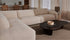 Ivory NOLLIE Teddy 98 corner sofa by My Store, right side view showing plush fabric and modern design.