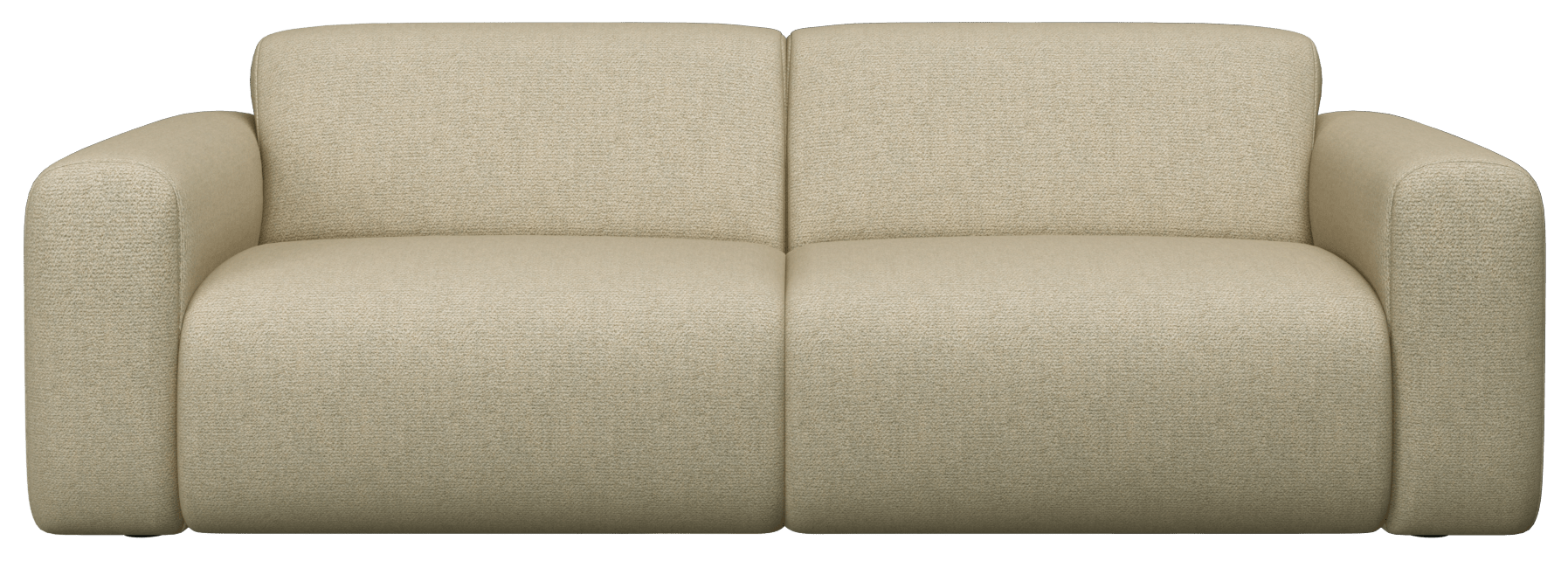 Two-seater NOLLIE Monza 00 Ivory sofa by My Store, featuring soft fabric upholstery and modern design.