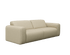 Two-seater NOLLIE Sofa in Monza 00 Ivory fabric, showcasing plush cushions and modern design in a bright, inviting living room setting.