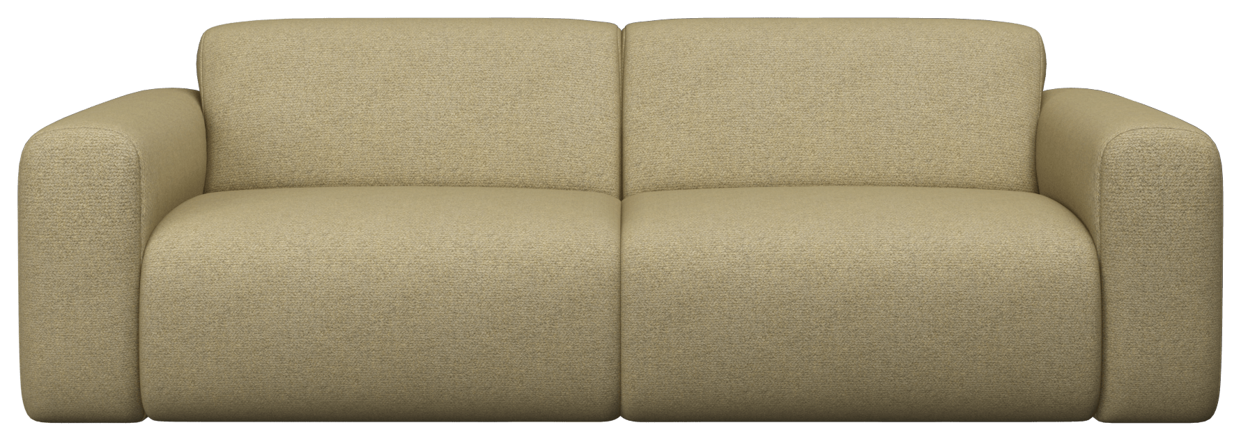 NOLLIE Monza 06 beige two-seater sofa with plush fabric and modern design, perfect for living room decor.