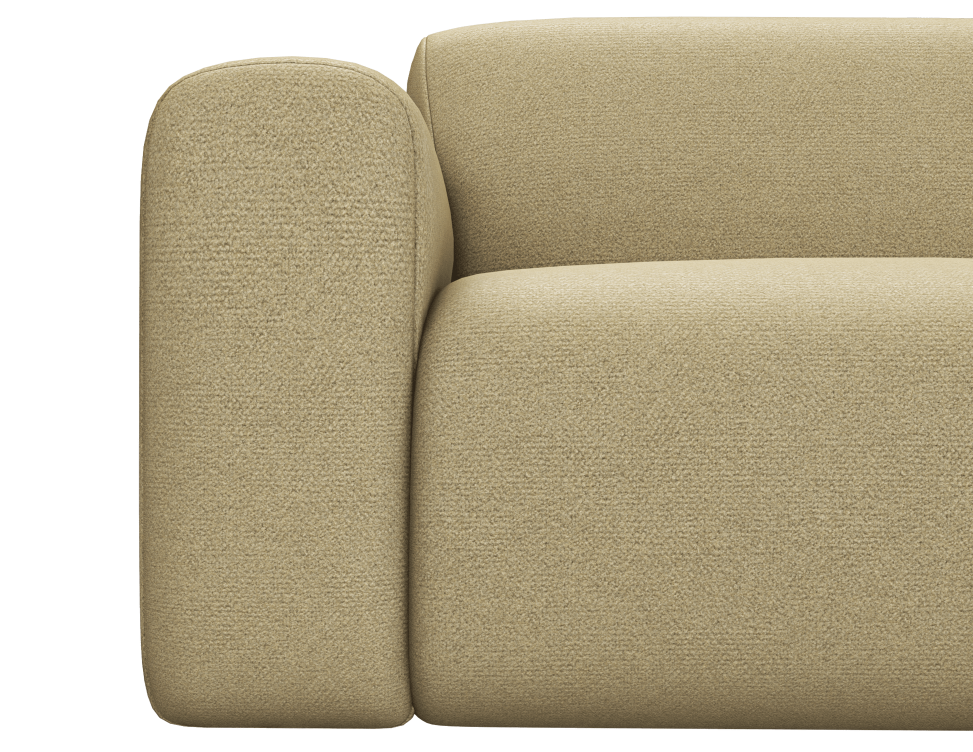 Beige NOLLIE Monza 06 two-seater sofa with fabric upholstery and modern design, perfect for living room seating.