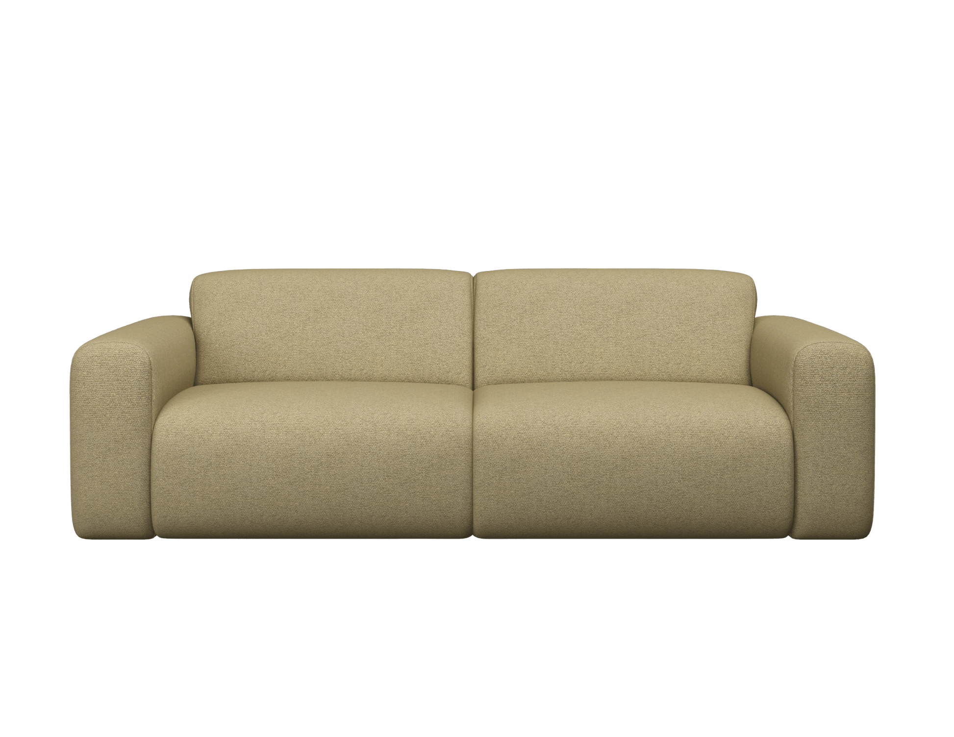 Two-seater NOLLIE Monza 06 beige sofa with plush upholstery and modern design, perfect for contemporary living rooms.