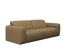 Two-seater NOLLIE Sofa in Monza 07 Earth fabric, showcasing plush cushions and modern design in a cozy living room setting.