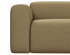 Two-seater NOLLIE Sofa in Monza 07 Earth fabric, featuring a modern design with plush cushions and wooden legs.