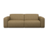Light brown NOLLIE Monza 07 Earth 2-seater sofa by My Store, featuring plush fabric and modern design in a cozy living room setting.