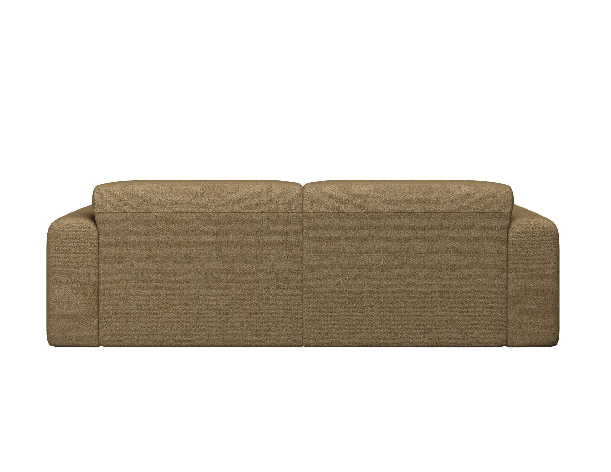 Two-seater NOLLIE Sofa in Monza 07 Earth fabric by My Store, showing plush cushions and modern design.