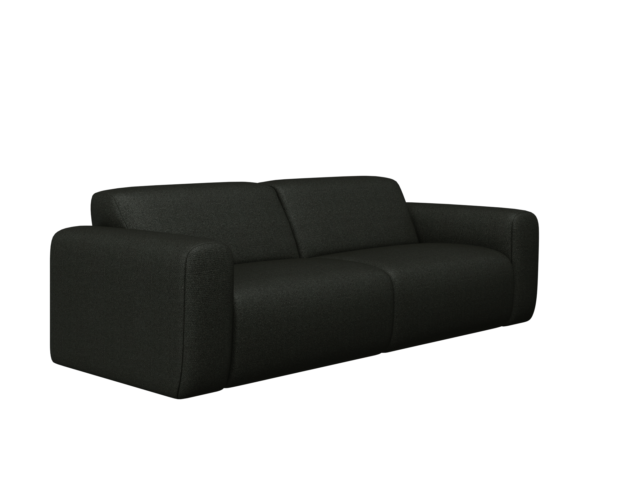 Black NOLLIE Monza 88 2-seater sofa from My Store, showcasing plush upholstery and modern design.