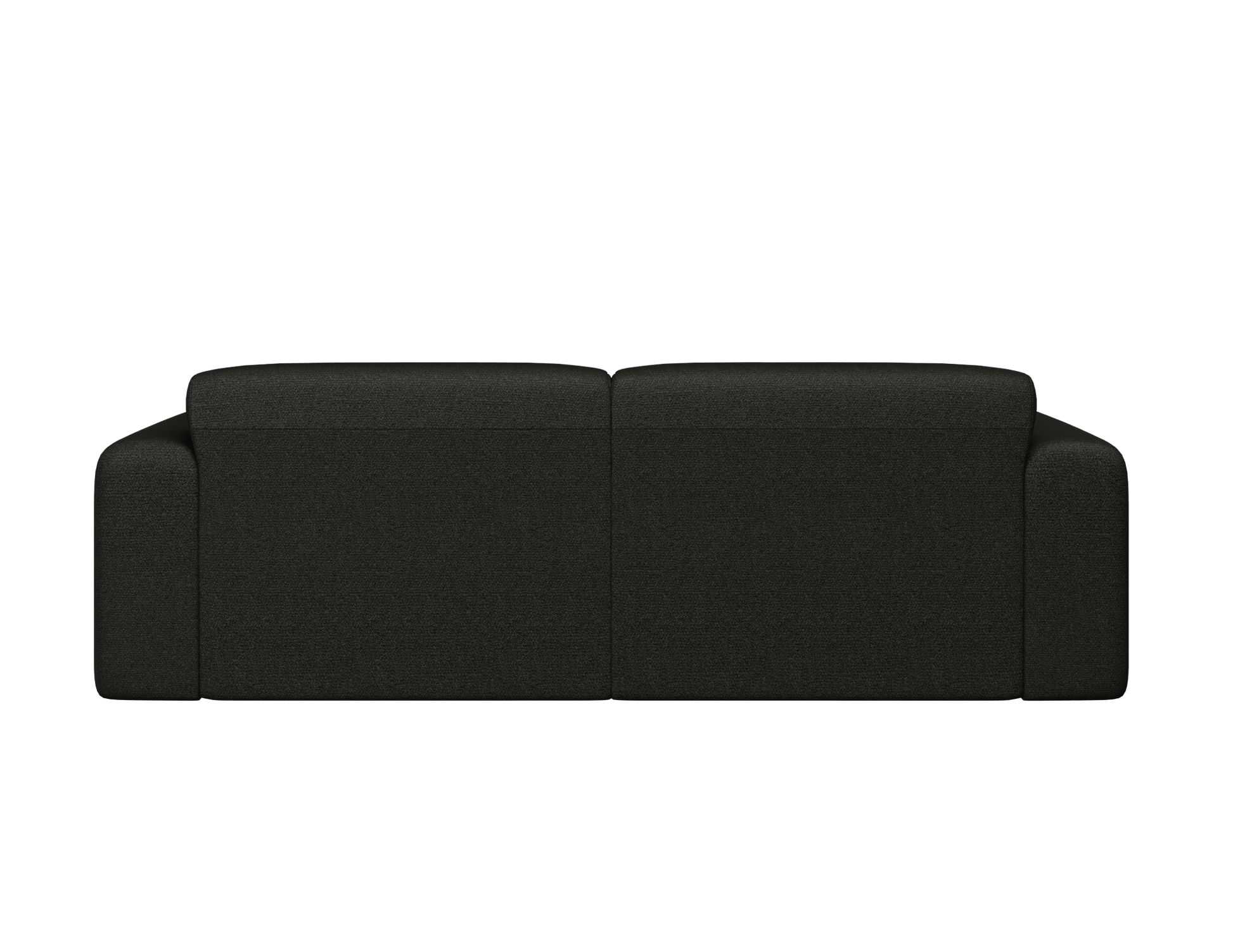 Black NOLLIE Monza 88 2-seater sofa from My Store, featuring sleek modern design with plush cushions and sturdy legs.
