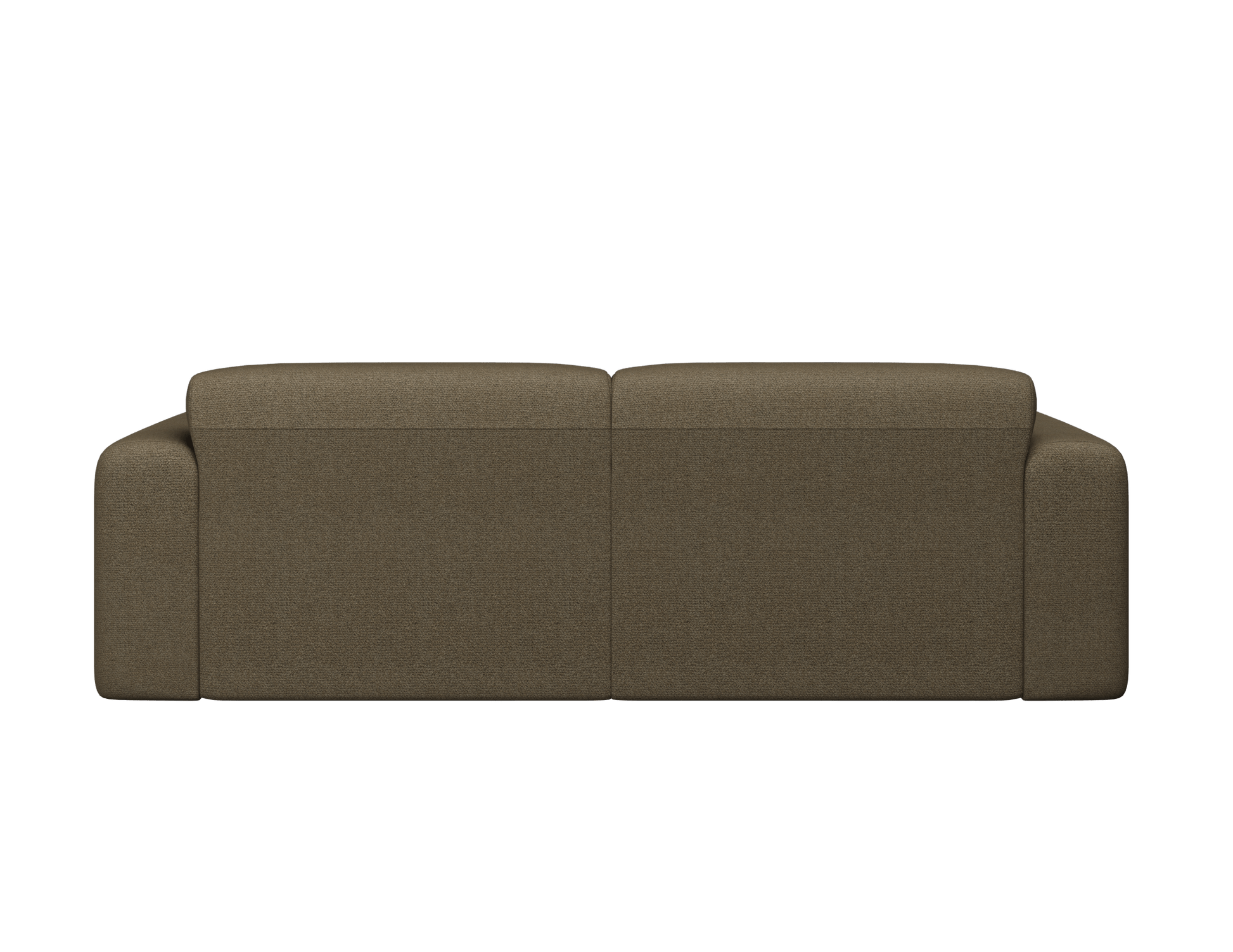 Two-seater NOLLIE Monza 97 Clay sofa by My Store, featuring plush fabric upholstery and modern design for comfortable seating.