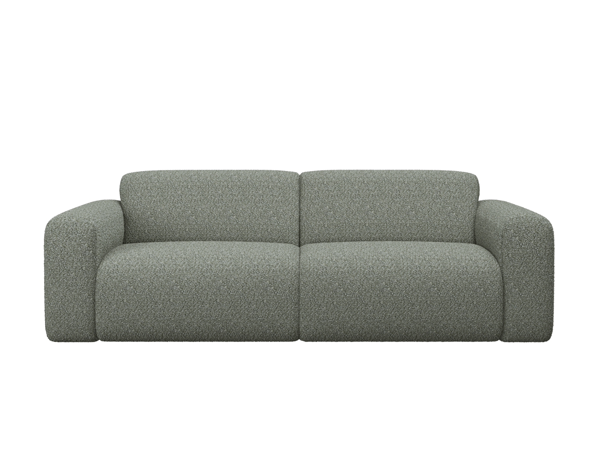 Grey NOLLIE Teddy 03 two-seater sofa by My Store, featuring plush fabric and modern design.