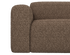 Brown NOLLIE Teddy 04 sofa by My Store, showing a cozy two-seater with soft plush fabric and modern design.