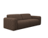 Chocolate brown NOLLIE Teddy 09 two-seater sofa by My Store, featuring plush fabric and modern design.