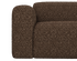 Chocolate NOLLIE Teddy 09 sofa by My Store, two-seater with plush fabric and modern design, shown in a cozy living room setting.