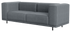 Ocean grey VICO two-seater sofa by My Store, featuring plush cushions and modern design in a stylish living room setting.
