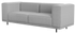 Silver VICO Sofa Capucine two-seater with sleek upholstery and modern design, ideal for contemporary living rooms.