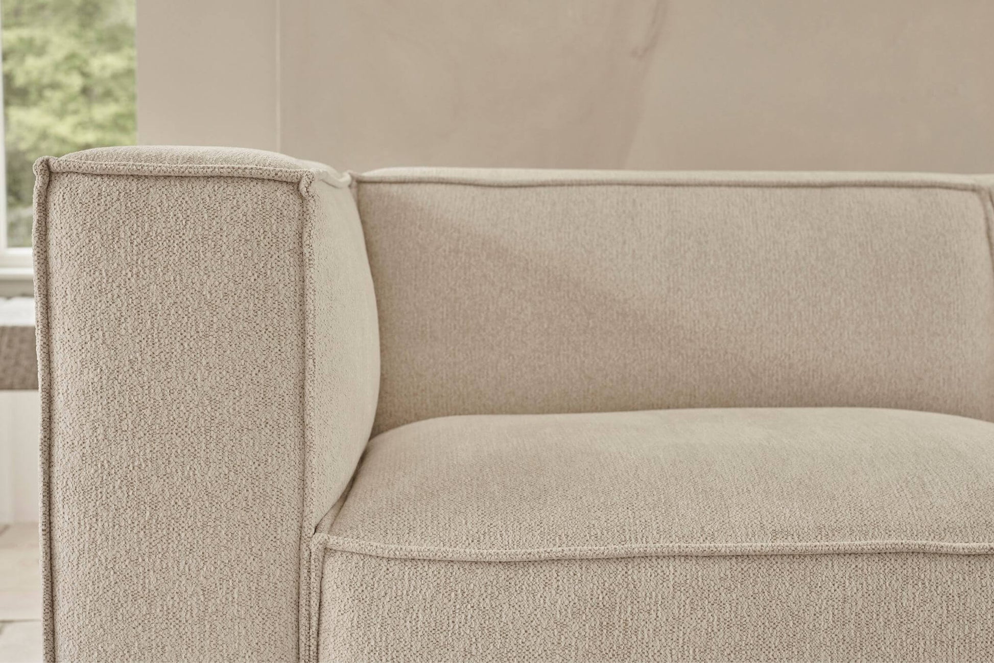 Silver VICO Capucine sofa from My Store with plush cushions and sleek fabric upholstery, designed for modern living rooms.