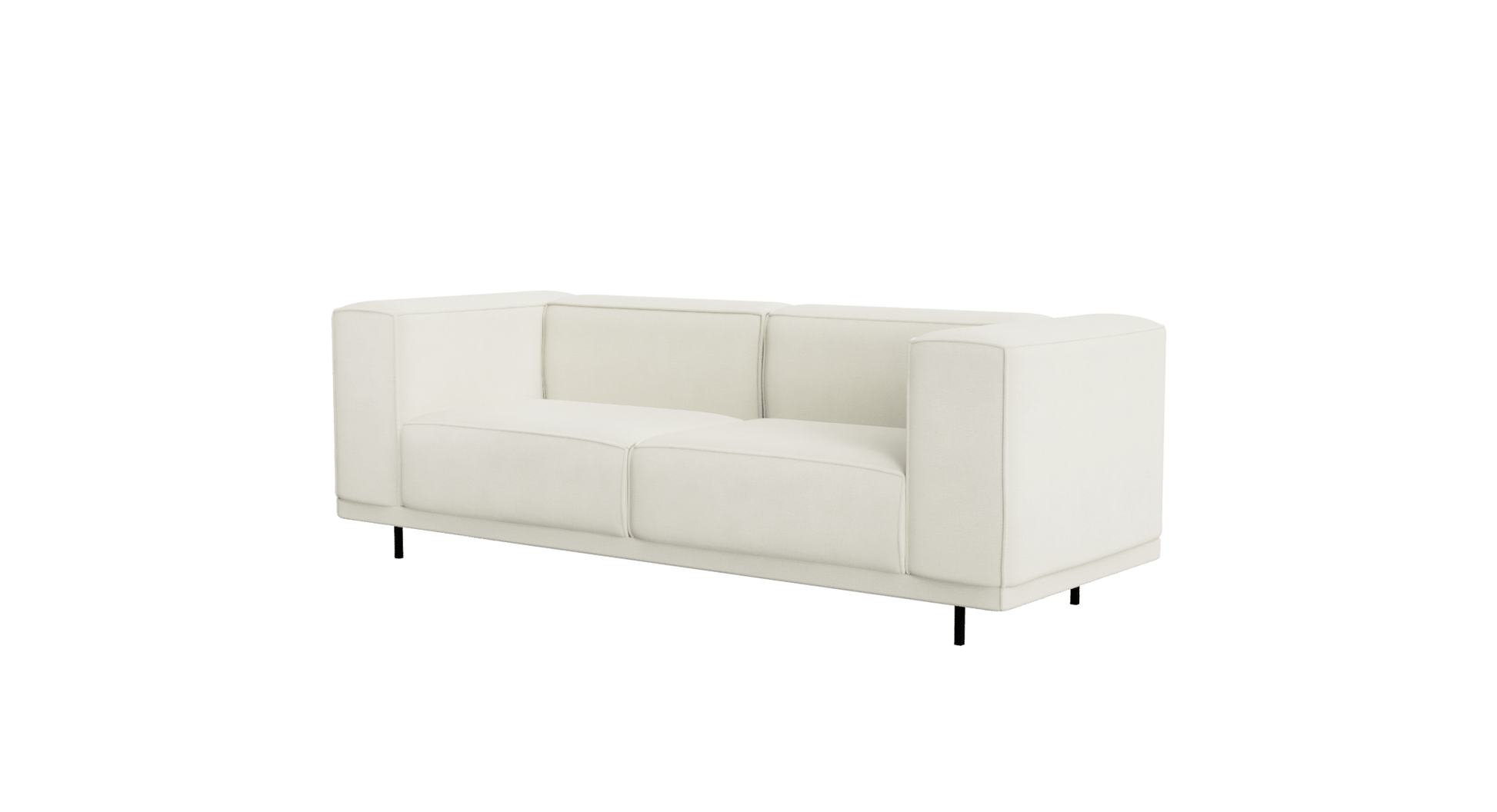 VICO Phoebe off-white two-seater sofa from My Store with plush fabric and modern design, ideal for living room comfort.