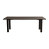 Rectangular dining table by My Store, FRANKY model, in black oak finish, with chipped corner design, 200 cm length and 80 cm width.