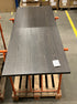Rectangular dining table by My Store, FRANKY model, black oak finish, 200cm length with chipped corner detail.