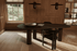 My Store Franky freeform dining table in smoked oak wood with a modern, organic shape and 200 cm length.