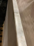 Rectangular Bianco Carrara White marble dining table with four legs, matte finish, gray tones, 200x100 cm.