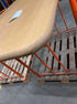 Rectangular dining table by My Store with natural oak finish, 220x80 cm, featuring a sleek design and smooth surface.