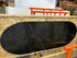 Rectangular Nero Marquina black marble dining table with glossy finish and U-frame base, measuring 220x90 cm.