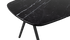 Celio Marble Dining Table in Nero Marquina black with V-frame, glossy surface, small stains and scratches, 220x90 cm.