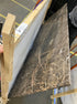 Rectangular Dark Emperador Brown Marble Dining Table with 4 legs, 220x90 cm, in perfect condition.